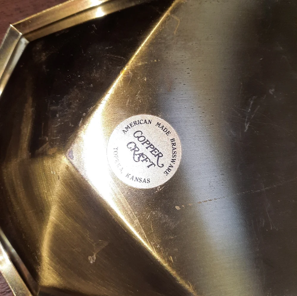 Vintage Copper Craft American Made Braasware Tray